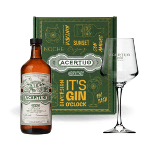 Gin Acertijo Herbal 15 Bótanicos + Copa Gin Acertijo
