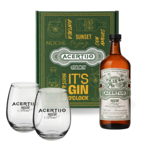 Gin Acertijo Herbal 15 Botánicos + 2 Vasos Copon
