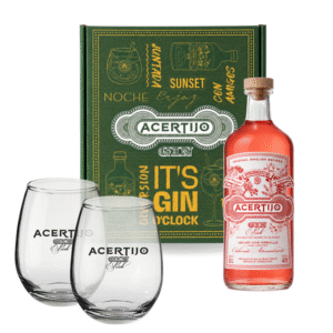 Gin Acertijo Pink 9 Botánicos + 2 Vasos Copon