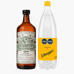 Combo Gin Acertijo Herbal 15 Botánicos + Agua Tónica